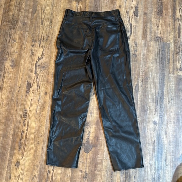 Madewell, The Perfect Vintage Straight, Vegan Leather, Black, Size 26 - Picture 5 of 6